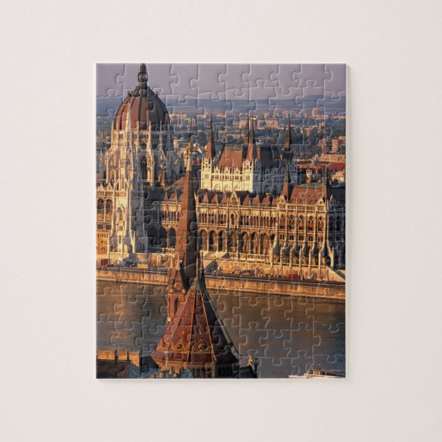 Budapest, Ungarn, Donau-Fluss, Parlament Puzzle (Vertikal)