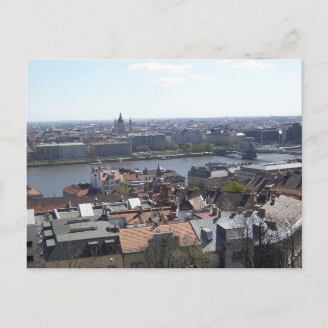 Budapest Ungarn Donau Fluss Postkarte (Vorderseite)