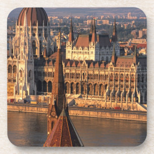 Budapest, Ungarn, Donau, Parlament Getränkeuntersetzer