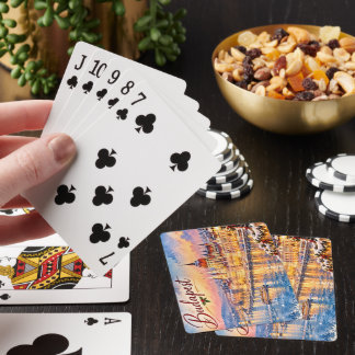 Budapest Ungarn Donau Parlament Weihnachten Spielkarten