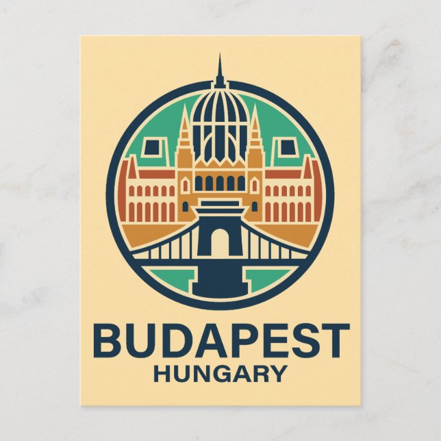 Budapest Ungarn Europa Postkarte (Vorderseite)