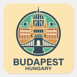 Budapest Ungarn Europa Quadratischer Aufkleber