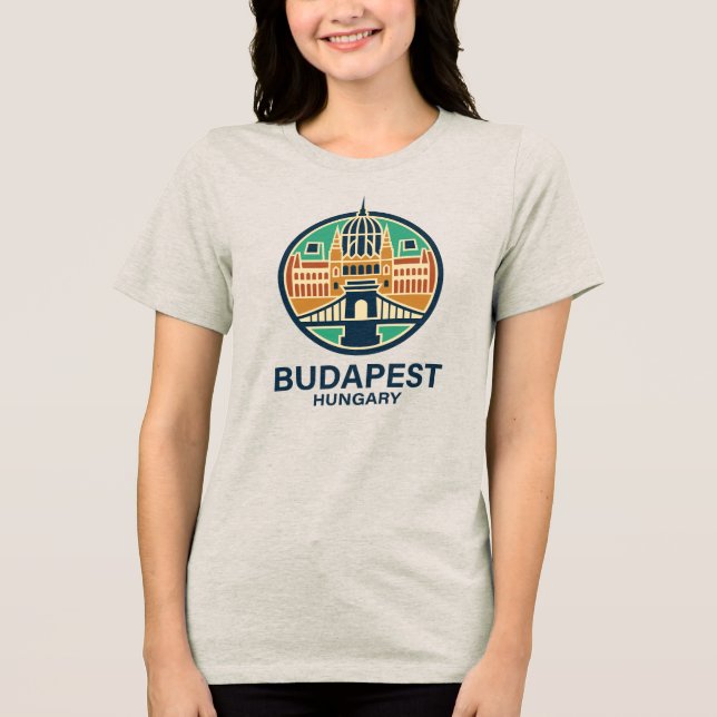 Budapest Ungarn Europa Tri-Blend Shirt (Vorderseite)