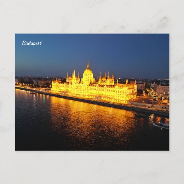 Budapest Ungarn Feiertagspostkarte (Vorderseite)