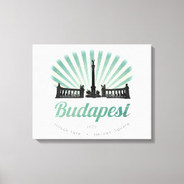Budapest, Ungarn, Heldenplatz, Magyarposter Leinwanddruck
