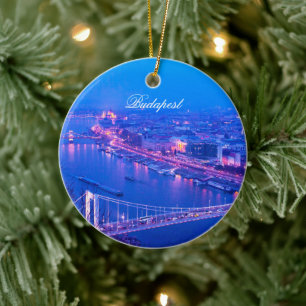 Budapest Ungarn in der Nacht Keramik Ornament
