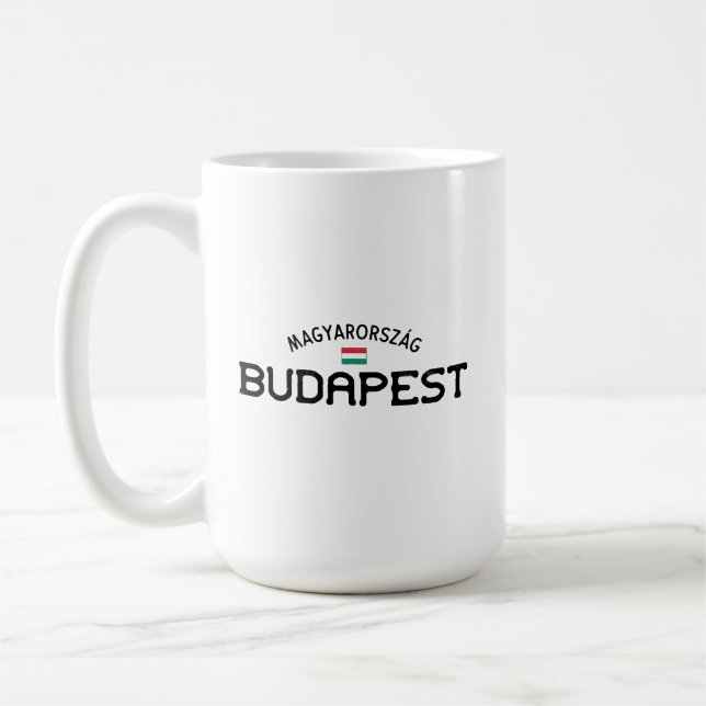 Budapest Ungarn in Schwierigkeiten Kaffeetasse (Links)