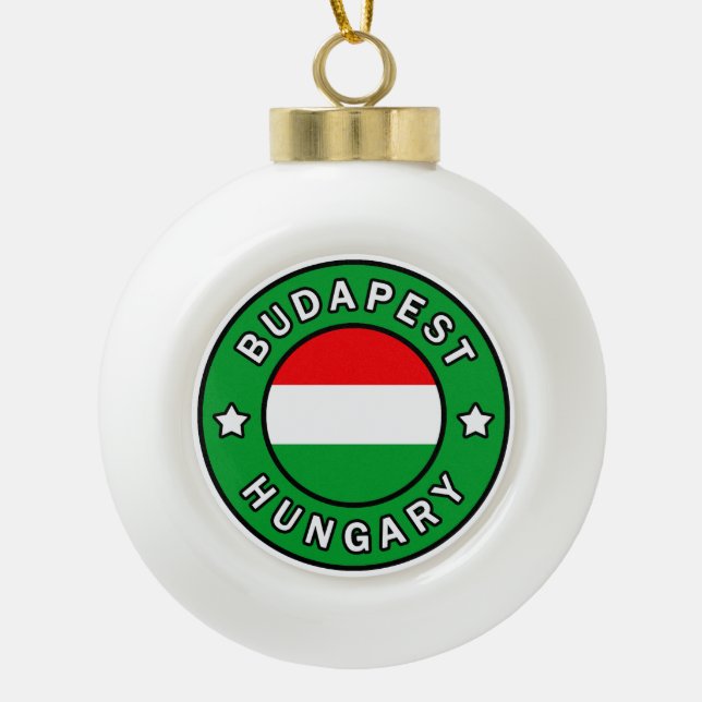 Budapest Ungarn Keramik Kugel-Ornament (Vorderseite)