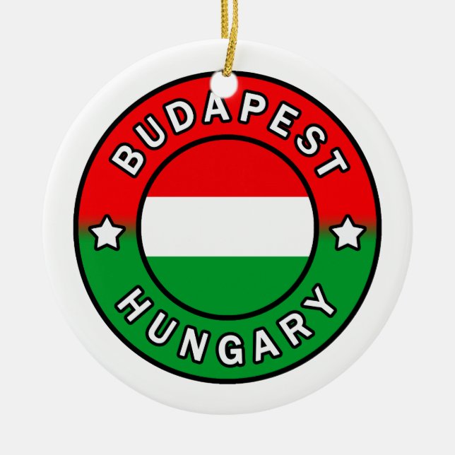 Budapest Ungarn Keramik Ornament (Vorne)
