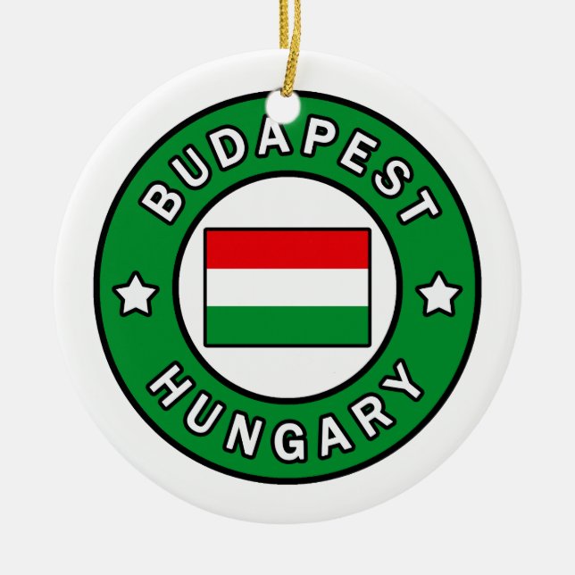 Budapest Ungarn Keramik Ornament (Vorne)