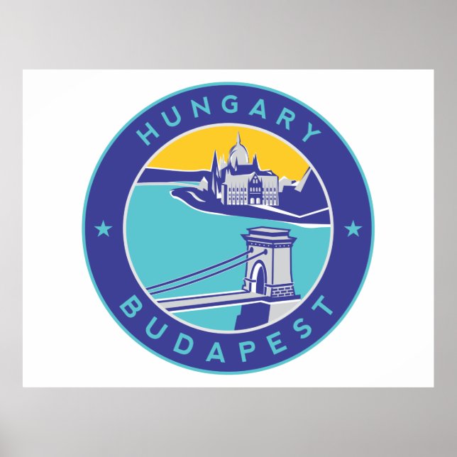 Budapest, Ungarn, Magyar, Donau Poster (Vorne)