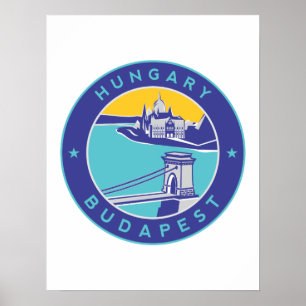 Budapest, Ungarn, Magyar, Donau Poster