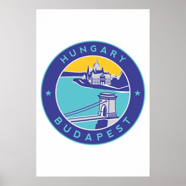 Budapest, Ungarn, Magyar, Donau Poster (Vorne)