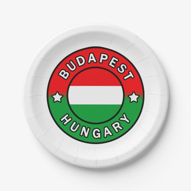 Budapest Ungarn Pappteller (Vorderseite)
