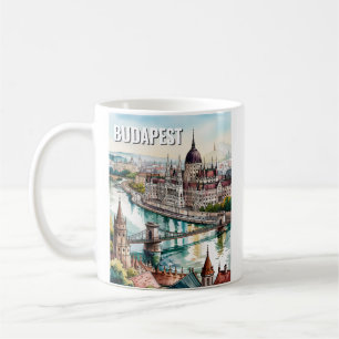 Budapest Ungarn Parlament Donau Skyline Kaffeetasse