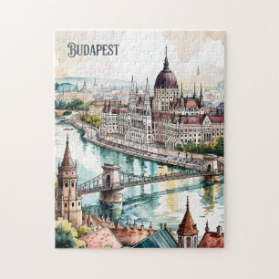 Budapest Ungarn Parlament Donau Skyline Puzzle