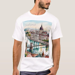 Budapest Ungarn Parlament Donau Skyline T-Shirt