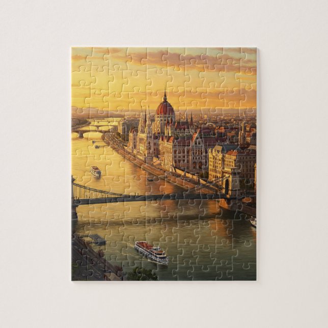 Budapest Ungarn Parlament Gebäude Reisen Puzzle (Vertikal)