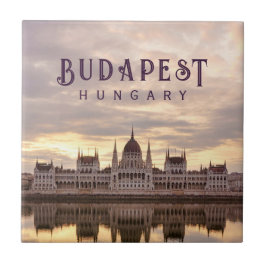 Budapest Ungarn Parlament Landschaft Reise Foto Fliese