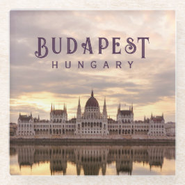 Budapest Ungarn Parlament Landschaft Reise Foto Glasuntersetzer