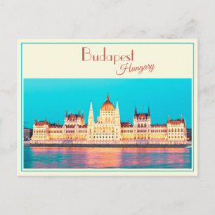 Budapest, Ungarn Parlament Vintage-Postkarte Postkarte