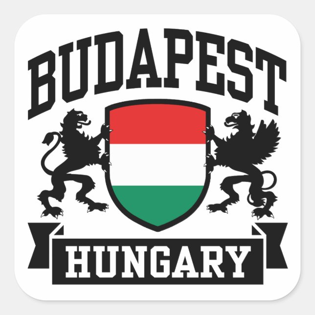 Budapest Ungarn Quadratischer Aufkleber (Vorderseite)