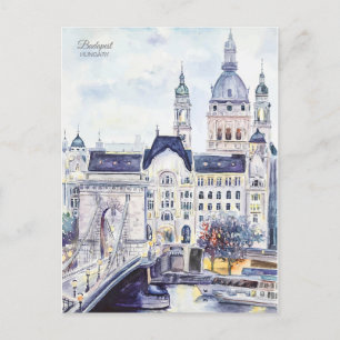 Budapest Ungarn Reise Kunst Vintage Souvenir Postkarte