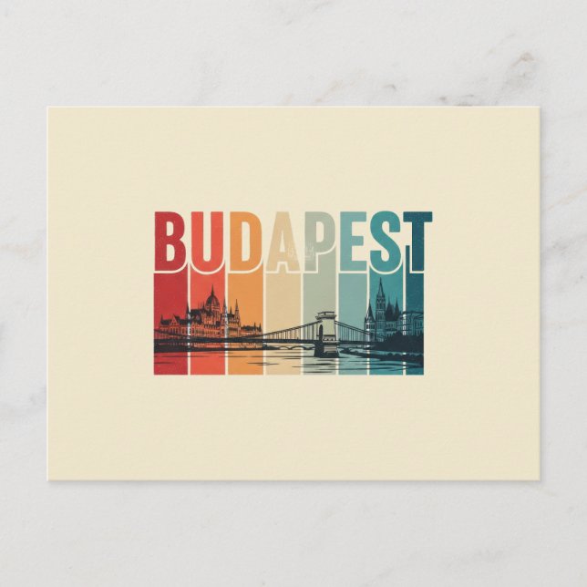 Budapest Ungarn Reise Postkarte (Vorderseite)