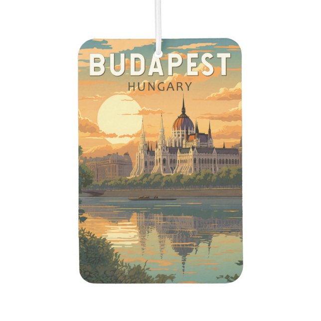 Budapest Ungarn Reisen Kunst Vintag Autolufterfrischer (Vorderseite)