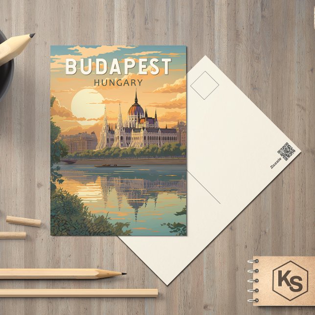 Budapest Ungarn Reisen Kunst Vintag Postkarte (Von Creator hochgeladen)
