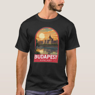 Budapest Ungarn Reisen Kunst Vintag T-Shirt