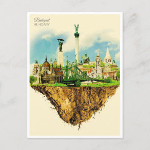 Budapest Ungarn Reisen Kunst Vintages Andenken Postkarte