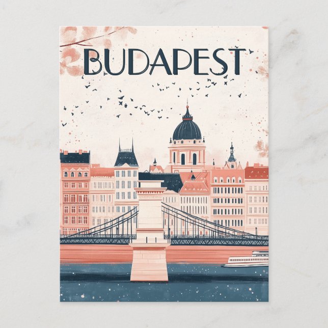 Budapest Ungarn Reisen Postkarte (Vorderseite)
