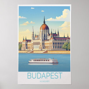 Budapest Ungarn Reiseplakat - Wandkunst und Einzig Poster