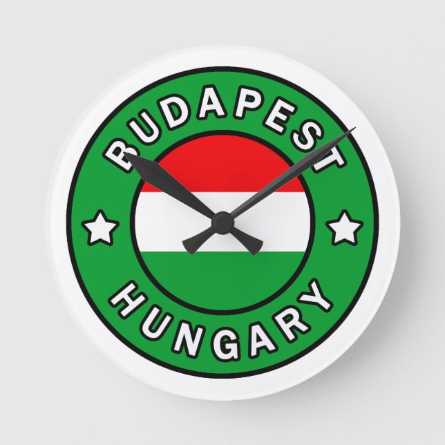 Budapest Ungarn Runde Wanduhr (Vorderseite)