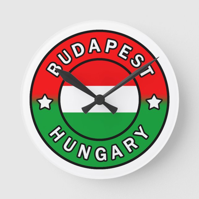 Budapest Ungarn Runde Wanduhr (Vorderseite)