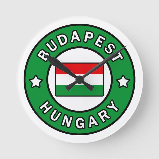 Budapest Ungarn Runde Wanduhr (Vorderseite)