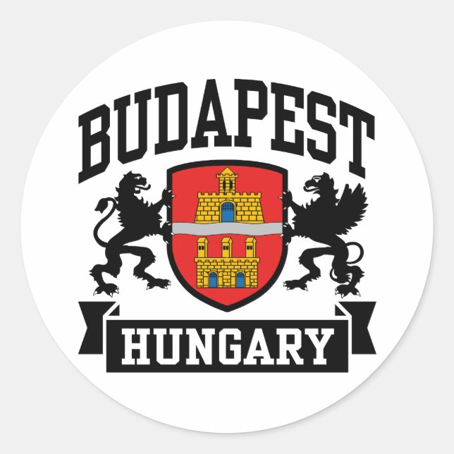 Budapest Ungarn Runder Aufkleber (Vorderseite)