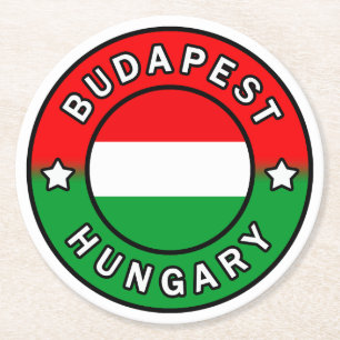Budapest Ungarn Runder Pappuntersetzer