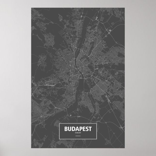 Budapest, Ungarn (schwarz weiß) Poster (Vorne)