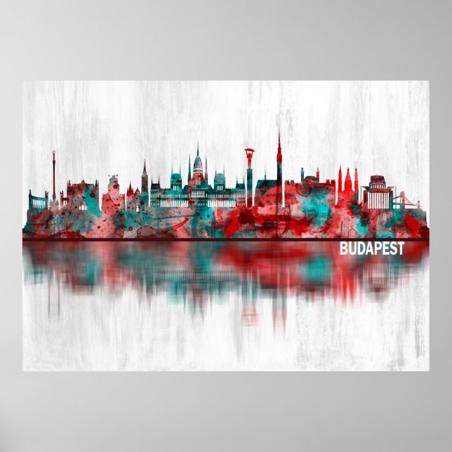 Budapest Ungarn Skyline Poster (Vorne)