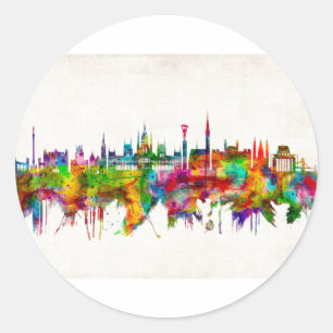 Budapest Ungarn Skyline Runder Aufkleber