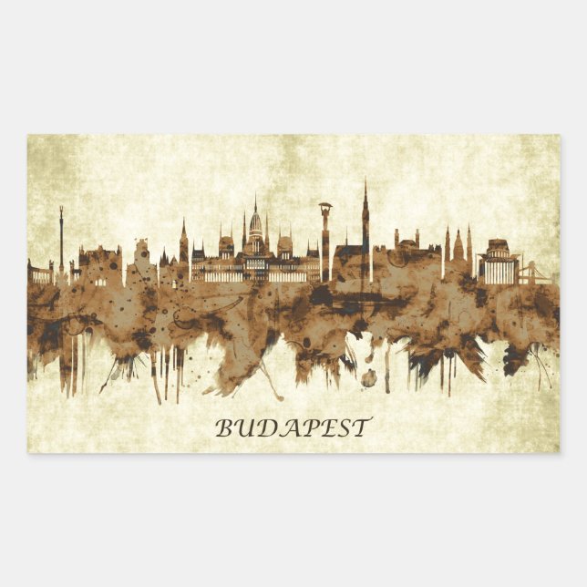 Budapest Ungarn Stadt Rechteckiger Aufkleber (Vorderseite)