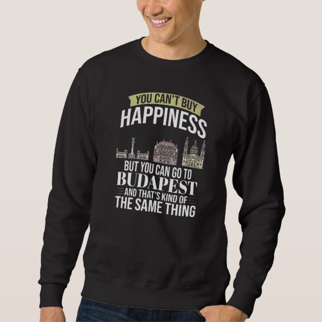 Budapest Ungarn Stadt Skyline Karte Sweatshirt (Vorderseite)