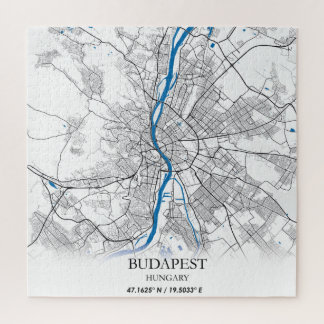 Budapest Ungarn Stadtkarte Einfache Unterkunft Puzzle