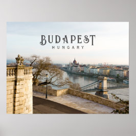 Budapest Ungarn Stadtlandschaft, Reisefoto Poster
