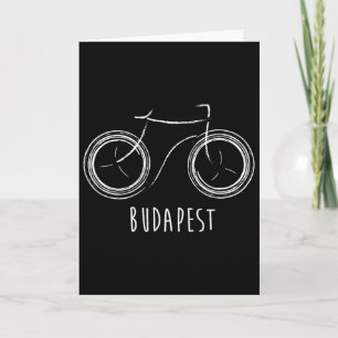 Budapest Ungarn Süßes Vintage Retro Fahrrad Karte