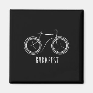 Budapest Ungarn Süßes Vintage Retro Fahrrad Magnet