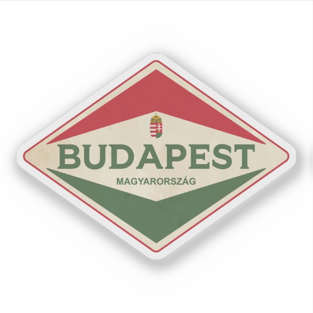 Budapest Ungarn Vintag Aufkleber (Vorderseite)