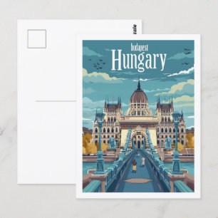Budapest Ungarn Vintag Bekannter Reiseort Postkarte